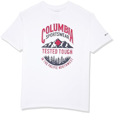 Columbia Men's White Graphic T-Shirt, X-Large Cover