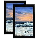LUCKYLIFE 12x17 Picture Frame Black for Wall Mounting Horizontally or Vertically, 12 x 17 Wall Gallery Poster Photo Frame, 2 Pack