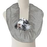 Bonding Scarf for Small Pets | Perfect for Guinea Pigs, Rats, Chinchillas, Hedgehogs, Ferrets, Puppies, Kittens, & More! (Grey Mixed Prints)