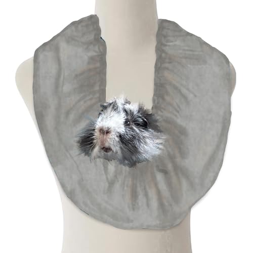 Bonding Scarf for Small Pets | Perfect for Guinea Pigs, Rats, Chinchillas, Hedgehogs, Ferrets, Puppies, Kittens, & More! (Grey Mixed Prints)