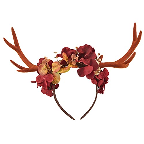 Diadema de cuernos de alce oscuro para niñas: tocado infantil para cosplay y halloween