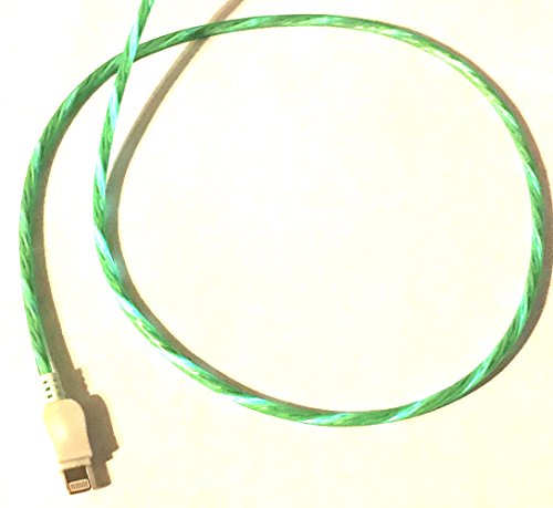 New Tech Junkies 39 Led Light-up USB Data Sync Charger Cable (Striped Green) New Tech Junkies 39" Led Light-up USB Data Sync Charger Cable (Striped Green)
