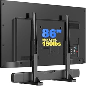 XINLEI Large TV Stand Table Top for Most 24 to 86 Inch Flat/Curved TVs Heavy Duty TV Leg, Support 68kg, Max VESA 800x600mm, for Living Room ML3286