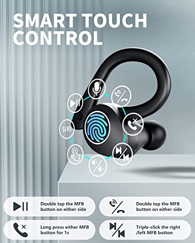 Kinganda Wireless Earbuds Bluetooth 5.3 Headphones For Sports 50Hrs Playtime Hifi Stereo Earphones Noise Cancelling Bluetooth Wireless Ear Buds With Mic For Running Audifonos Bluetooth Inalambricos #TOP2