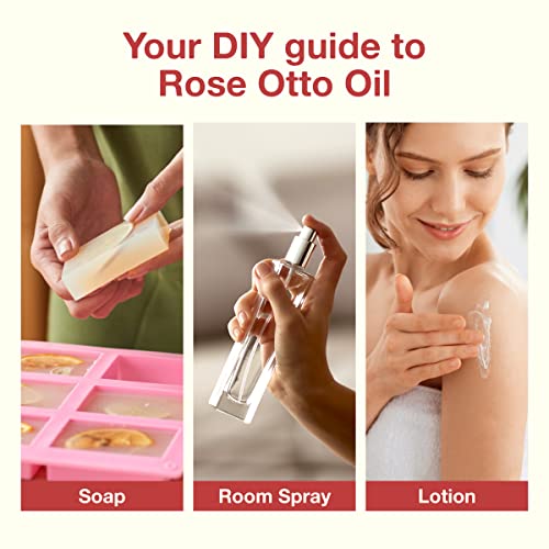 Kukka Rose Essential Oils For Skin Use & Aromatherapy - Therapeutic Grade Rose Oil For Face - Rose Oil Essential Oil For Diffuser, Skin, Face, Hair & Perfume (0.34 Fl Oz) #TOP6