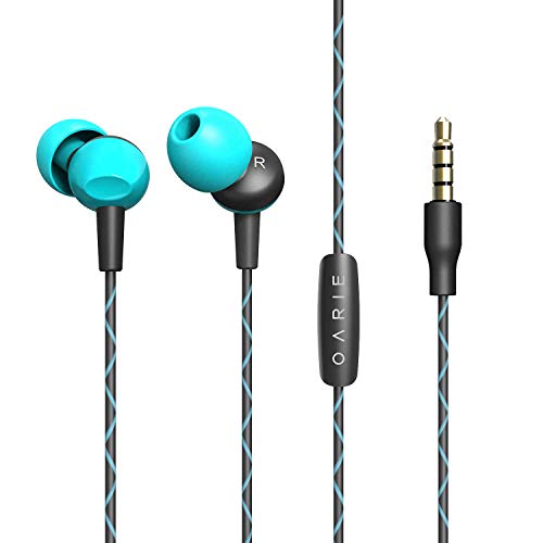 Earphones, in-Ear Headphones with Microphone Music Stereo Earbuds Headset with Zipper Case