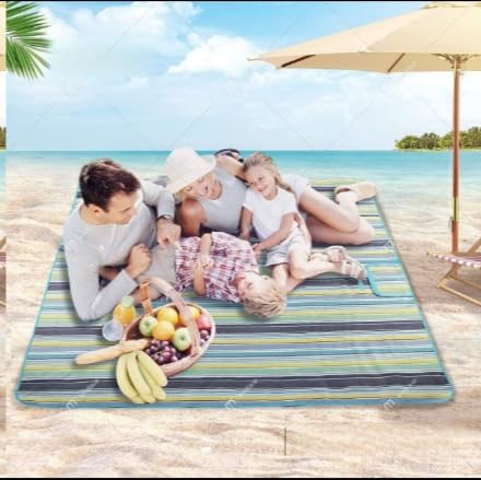 Picnic Mat Large Size 150 x 180 Cm Hiking Camping Waterproof Sleeping Mat for Floor Folding Chatai Mat Travel Blanket Rug for Family Yoga Park Beach Grass Lawn (Multi-Design)-image-22