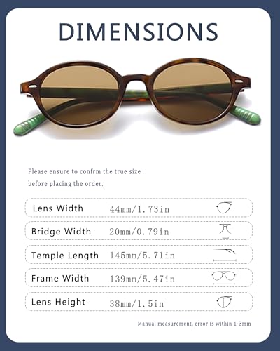 Image of Retro Oval Sunglasses for Women Men Ultralight Small Round Black Sun Glasses 90s Sunnies UV 400 Shades(Leopard /Brown)