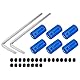 QUARKZMAN Wellenkupplung Verbinder mit Bohrung von 5mm-5mm Länge 25mm φ 14mm 6 Pcs Wellenkupplungen M4 Aluminiumlegierung Starre Kupplung für Motorzubehör 3D-Drucker DIY-Roboter Tiefblau