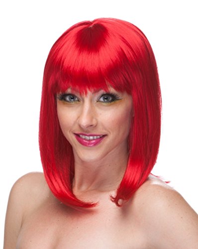 Sexy Red Hair Costume Wig and Short Hair Wigs for Women-Anime Wigs Red and Costume Wigs for Women Will Bring Out the Rihanna Red Wig,Paula Young in All of Us-Red Wigs for Women with Red Wig Bob Look