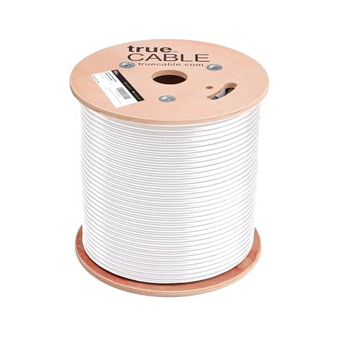 Câble Ethernet en vrac Cat6A blindé FTP TrueCABLE blanc de 152m pour extérieur