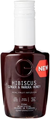QUARTERPAST Hibiscus, Ginger & Manuka Honey Fruit Tea Infusion - 250ml