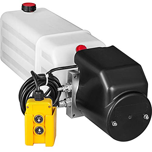 Mophorn Bomba Hidráulica 13L Cilindro Hidráulico 12V Bomba Hidráulica Remolque Tanque de Acción Simple Bomba Hidráulica Efecto Simple