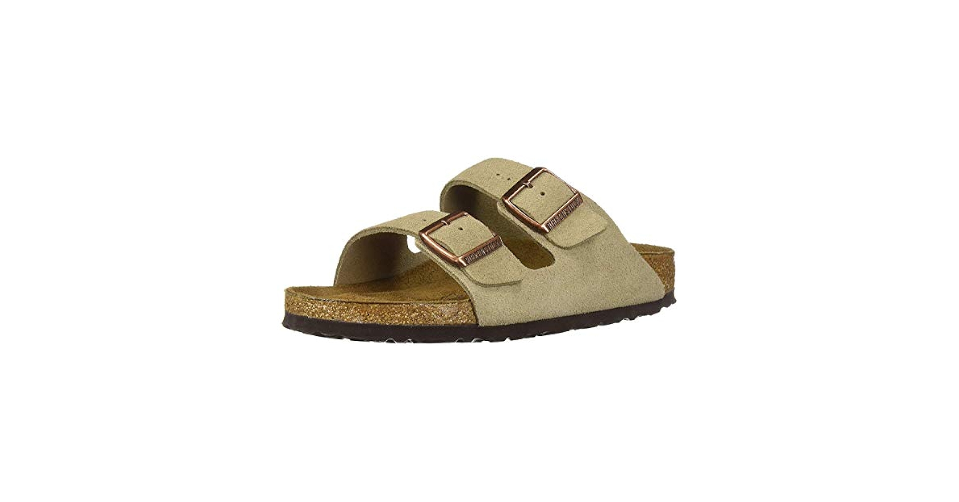 サンダル Birkenstock Taupe Suede Arizona Slide Arizona Suede Leather Taupe | BIRKENSTOCK