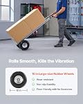VEVOR Hand Truck, 500 lbs Load Capacity, Heavy-Duty Hand Truck Dolly with Non-Slip Wheels & Handle, Aluminum Alloy Portable Trolley Dolly with Tie-Down Strap for Moving Home, Office, Warehouse
