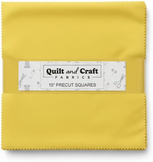 42-Piece 10" Fabric Squares - Premium Cotton Quilting Precuts (Papaya Palette)
