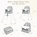 5 in 1 Foldable Baby High Chair,Convertible Highchair for Babies and Toddlers-Portable Infant Booster Seat,Carry Small Box,Dining Chair,Toddler High Chair with 5-Point Harness,Removable Tray-Grey