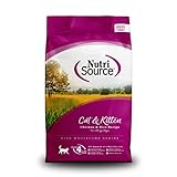 NutriSource Cat & Kitten Food, Made with Chicken and Rice, with Wholesome Grains, 6.6LB, Dry Cat Food