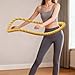 Foldable Weighted Soft Spring Hoop, Weighted Hoop for Women, Hoops for Adults Weight Loss, Portable Slimming Exercise Equipment for Home and Travel (Yellow)
