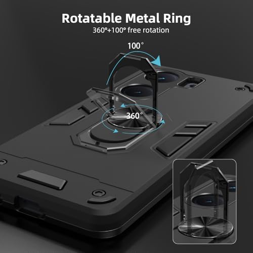 Image of NDCOM for iQOO Neo 9 Pro Back Cover Premium | Stylish iQOO Neo 9 Pro Back Case | Shockproof Ring Holder Case
