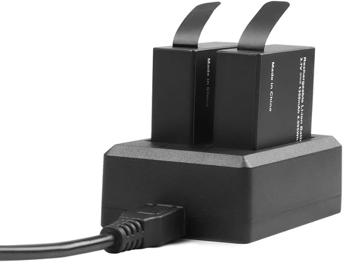 AKASO Brave 8/ Brave 8 Lite Action Camera Battery Pack with USB Dual Charger