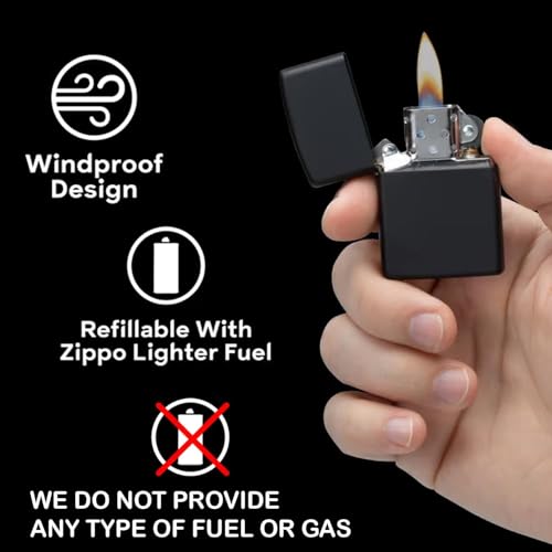 Image of Premium Metal Body Fuel Lighter I Refillable & Reusable Windproof Pocket Lighter I Flip-Top Style Flint Wheel Lighter (Without Fuel) (Crackle)