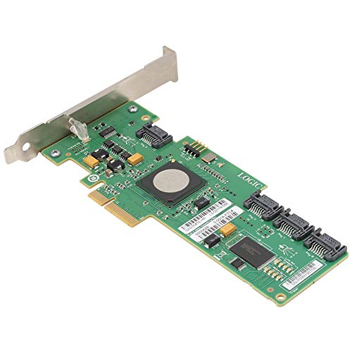 Bewinner LSI SAS3041E-HP Scheda SAS a 4 Porte, LSISAS1064E Chip Controller a 4 canali per Raid, Scheda Array con connettore SFF-8484 x connettore SAS 4/4-PHY x 2