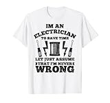 Photo Gallery sono un elettricista divertente elettrico grafica maglietta Photo Gallery sono un elettricista divertente elettrico grafica maglietta
