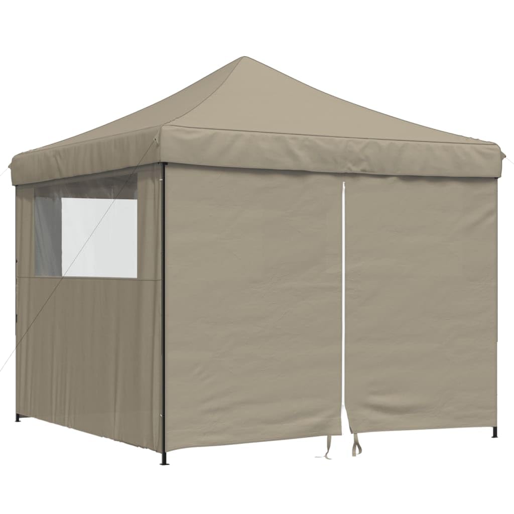 Pop-Up pawilon imprezowy, składany, z 4 ściankami bocznymi, kolor taupe