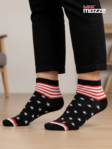 Image of Orbit Ankle Length Socks for Men |Made With Durable & Breathable Cotton | Ideal for Gym, Running, Office | 3 Pair -Multicolor
