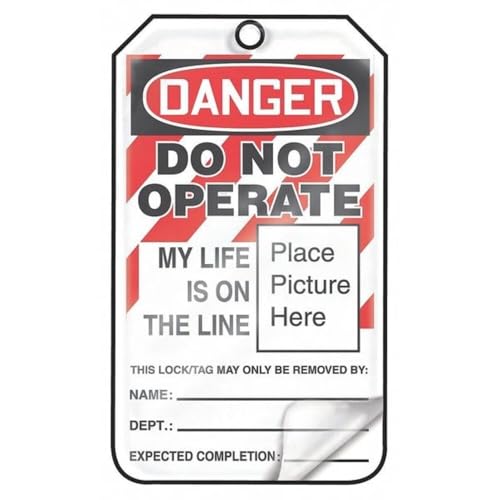 Tag de consignation Danger Ne Pas Fonctionner en plastique RP Accuform
