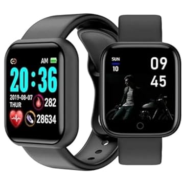SmartWatch Relógio Pulseira Inteligente Bluetooth Carregamento Rápido com Notificações, Resistência à água, Monitor Sensível ao Toque, entre outras funções inteligentes (Preto)