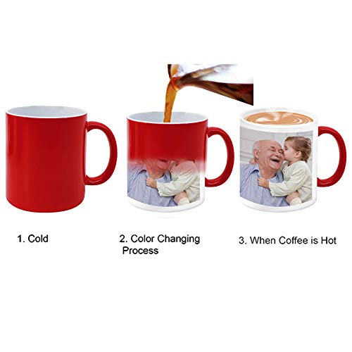 Tazza Magica Con Foto Personalizzata, Tazze Con Testo Tazza Da Caffè Che Cambia Colore Magica Tazza Da Tè Al Latte Regali Originali Personalizzati Per Donne Uomini Amici Coppia Compleanno 15 oz