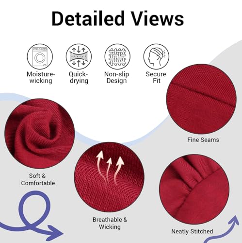 Image of DRESHOW 6 PCS Adjustable Headbands for Women Knotted Headbands Elastic Non-Slip Fashion Hair Bands for Workout Sports Running Yoga