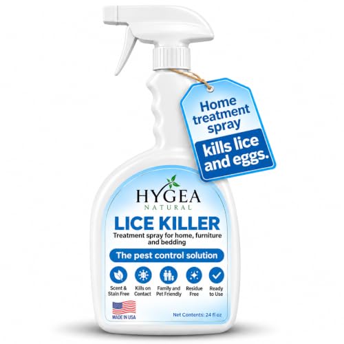 Hygea Natural Lice Killer Spray for Home & Furniture 24 oz | Unscented
