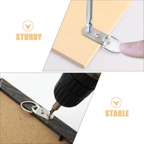 Image of 1set Heavy-Duty d Picture Hangers Screws for Securely Hanging Frames Artwork and Mirrors Versatile Picture Hanging Hardware for Easy Installation and Neat Organization