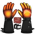 Heated Gloves for Men Women Rechargeable, Winter Gloves Upgraded Rechargeable Battery, Electric Heated Gloves Waterproof Ski Gloves for Outdoor Skiing Hunting Hiking Fishing (XXL)