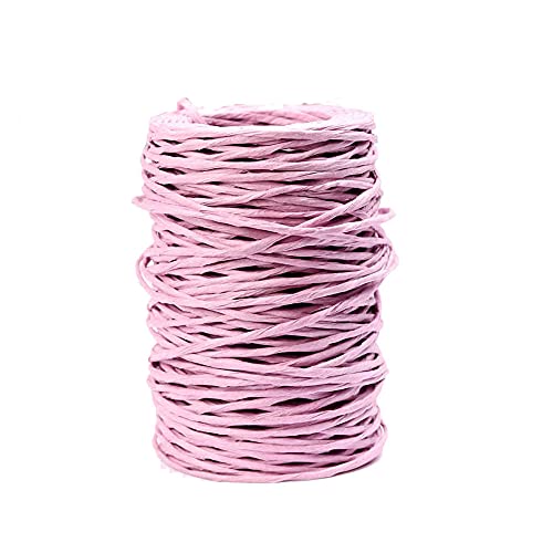 GIVBRO Nastro di carta con anima in ferro intrecciata, filo da avvolgere per tessitura fatta a mano, confezione fai da te, 45 m (#A)