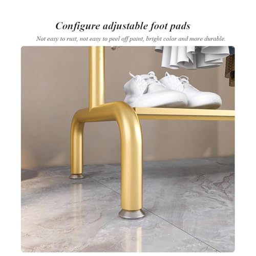 Portant à vêtements à double tige robuste support en métal industriel