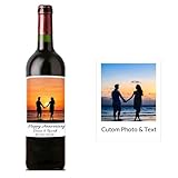 Etiqueta personalizada para botellas de vino, etiquetas impermeables personalizadas para botellas de manualidades, calcomanías imprimibles resistentes al desgarro para mensaje, texto, imagen, foto