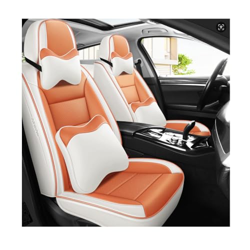 Housses de siège de voiture universelles orange pour MBZ W205 W124 W245 C200