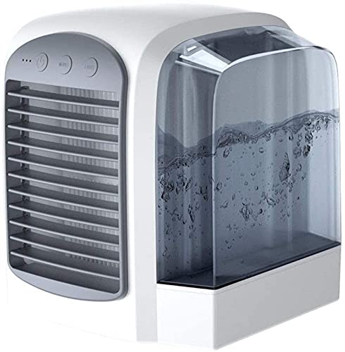Genérico Aire Acondicionado Portátil, Mini Enfriador USB, Humidificador Y Purificador con Luz Led De 7 Colores, Ventilador Ajustable En 3 Velocidades, para Uso Doméstico Y En Vehículos