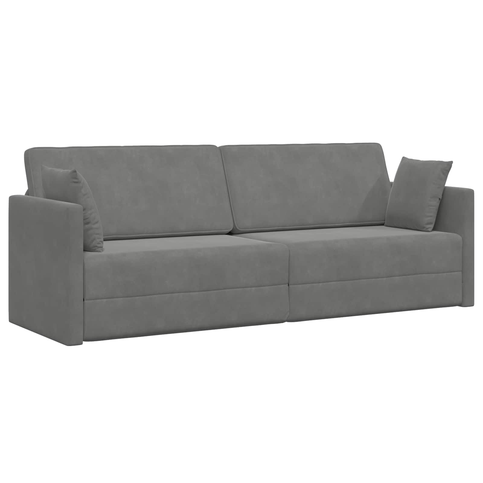 Sofa podłogowa ciemnoszara, 213 x 70 x 77 cm, aksamit