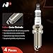 A-Premium Double Iridium Spark Plug Compatible with Lexus IS250 2006-2015, IS300 2016-2017, IS350 2006-2017, GS300 2006, GS350 2007-2011 2013-2015, GS450h 2007-2011, RC300 2016-2017, RC350, Pack of 6