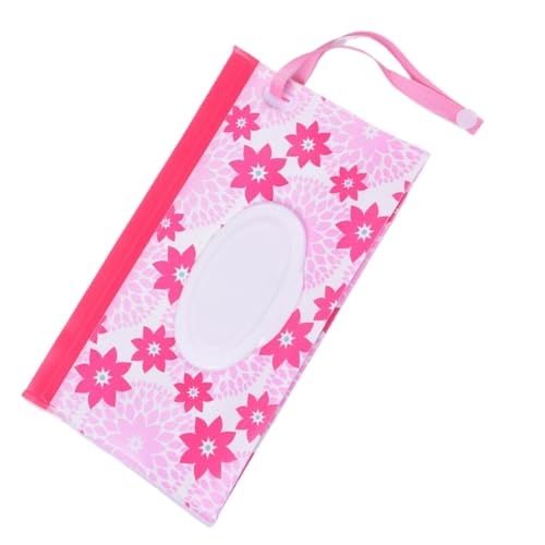 再利用可能なウェットワイプポーチ、ベビーワイプホルダー,おしりふきコンテナおむつ用おしりふきホルダー 防水 - バスルーム用ワイプホルダー、ワイプコンテナ、ボヘミアンスタイルデザイン、リストストラップ、ベビーカー用ポータブル