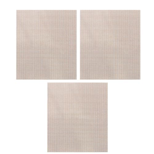 FONDOTIN 3 piezas Alfombrillas Barbacoa Reutilizables Malla Antiadherente Resistente Alta Temperatura para Parrilla Exterior Práctico y Fácil Limpieza