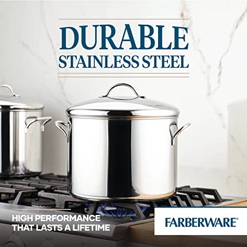 Farberware Classic Stainless Steel Stock Pot/Stockpot With Lid - 16 Quart, Silver #TOP5