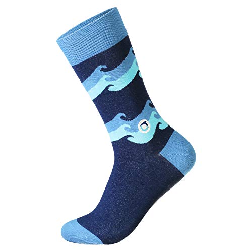 Conscious Step Men's & Women's Organic Cotton Crew Socks | Every Pair Gives Back (Protect the World's Oceans - Women)