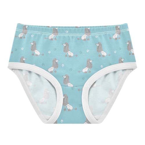 Girls' Underwear Cute Watercolor Poodles Dog Cotton Stretch Comfort Toddler Panties