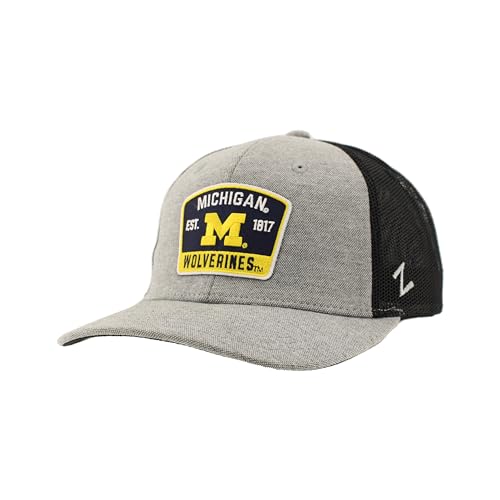 Michigan Wolverines NCAA Officially Licensed Trucker Hat Carson Patch Switchback Heather